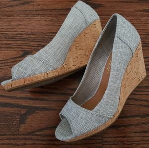 TOMS Canvas Wedge Sandal